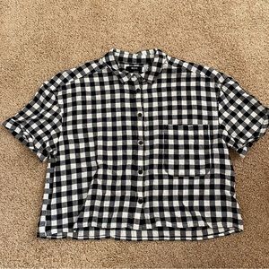 BDG Cropped Checkered Shirt